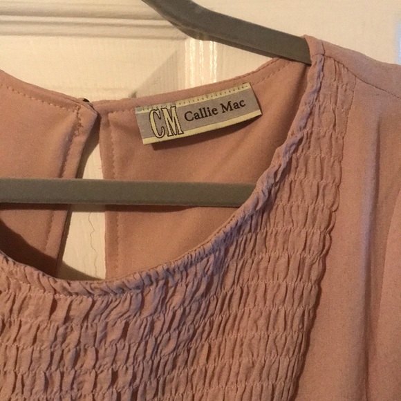 Adorable Light Pink Ruffle sleeve Dress - Picture 3 of 8